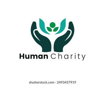 Human charity logo template design