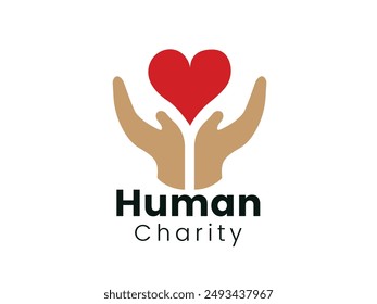 Diseño de Plantilla de logotipo de caridad humana