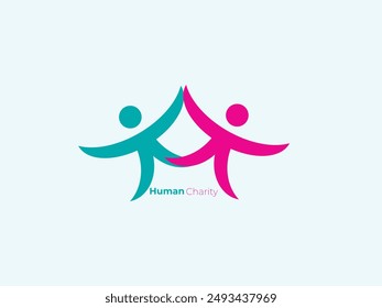 Human charity logo template design