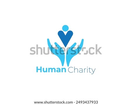Human charity logo template design