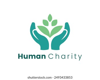 Human charity logo vector design.