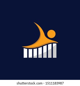 Human Chart Trading Creative Business Logo