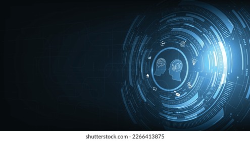 Chat humano con AI. Los robots de chat de IA o la inteligencia artificial pueden comunicarse a través de mensajes con humanos naturalmente. Robot en el sistema online.Concepto de tecnología futurista.