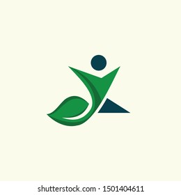 Human Child Leaf Naturally Business Logo
