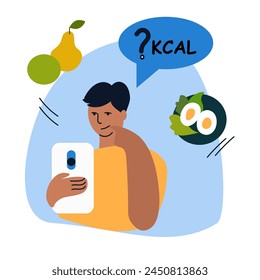 Human choosing between healthy and unhealthy food concept hand drawn vector illustration. Fastfood vs balanced menu comparison isolated clipart.