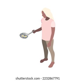 Human circadian rhythms isometric composition with human character and fatigue lack of sleep drowsiness image vector illustration