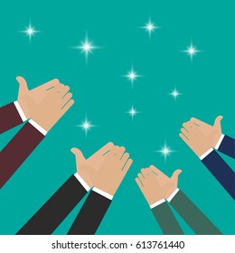Human clapping hand vector illustration