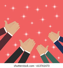 Human clapping hand vector illustration