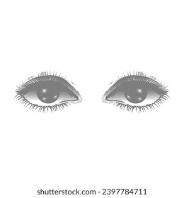 Human close up pixels eyes area vector