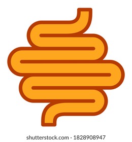 Ilustración vectorial de colon humano sobre fondo blanco