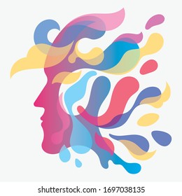 Human Colorful Art Vector Illustration