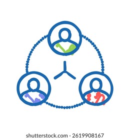 human communication doodle icon sketch vector. human communication sign. isolated symbol illustration