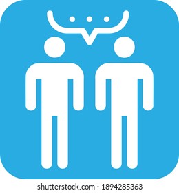Human Communication icon on white background for websites, presentations and other purposes