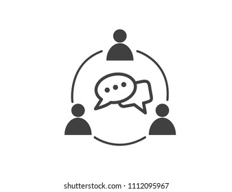 Human communication sign, communication icon 