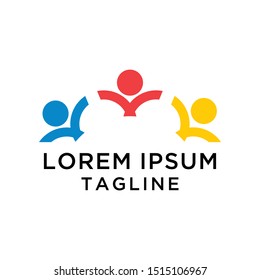 Human Community Crown Logo Template