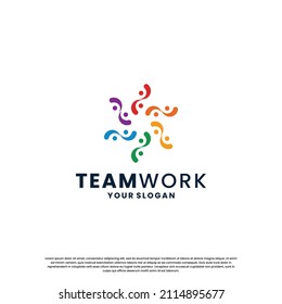 diseño del logo de la comunidad humana. inspiración del logo de la comunidad de personas abstractas