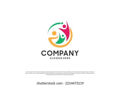 human community logo design template.