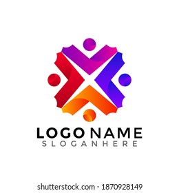 Human Community Logo People Group Modern Stock Vector (Royalty Free ...