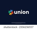 human community logo template. symbol for teamwork, social group, community.