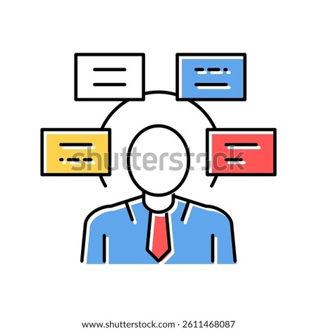 human comprehends tasks color icon vector. human comprehends tasks sign. isolated symbol illustration