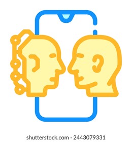 human computer interaction hci color icon vector. human computer interaction hci sign. isolated symbol illustration