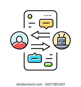 human computer interaction hci color icon vector. human computer interaction hci sign. isolated symbol illustration