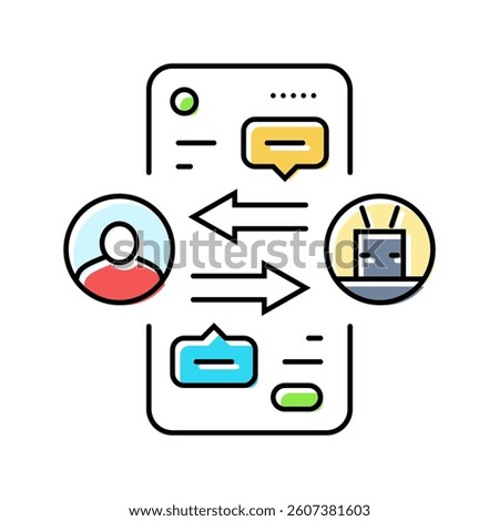 human computer interaction hci color icon vector. human computer interaction hci sign. isolated symbol illustration