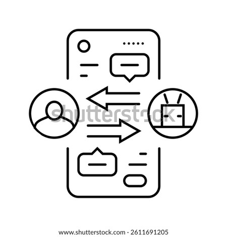human computer interaction hci line icon vector. human computer interaction hci sign. isolated contour symbol black illustration