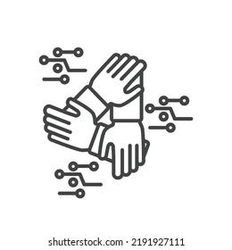 Human Computer Interaction Icons  Symbol Vector Elements For Infographic Web