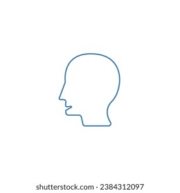Das Symbol der menschlichen Concept Line. Einfache Elementgrafik.Menschliches Konzept Umrisssymbol-Design.
