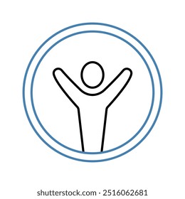 ícone de linha de conceito humano. Ilustração de elemento simples. design de símbolo de contorno de conceito humano.