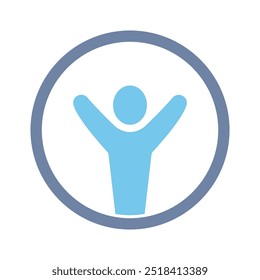 Icono de línea de concepto humano. Ilustración de elemento simple. diseño de símbolo de contorno de concepto humano.