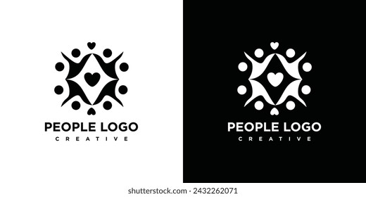 Human concept logo. Family human Logo template vector.