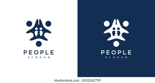 Human concept logo.people Logo template vector.