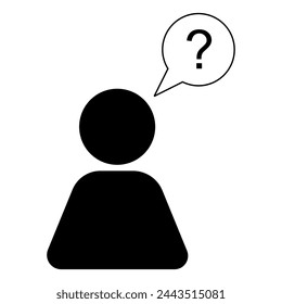 Human confusion flat vector icon design