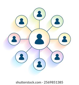human connecting social networking concept template vector