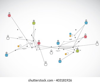 Human connection. Abstract human connection. Human connection in geometric line.