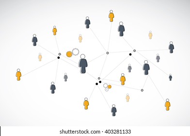 Human connection. Abstract human connection. Human connection in geometric line.