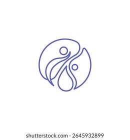 Human Connection Balance Wellness Loop Logo