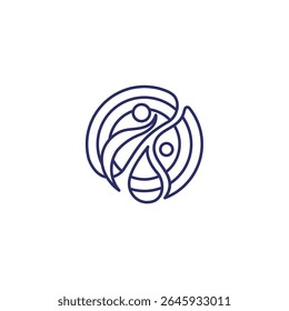 Human Connection Balance Wellness Loop Logo