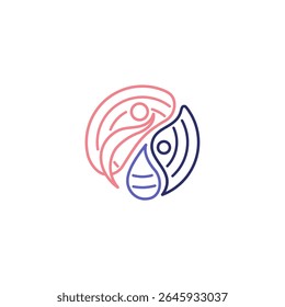Human Connection Balance Wellness Loop Logo