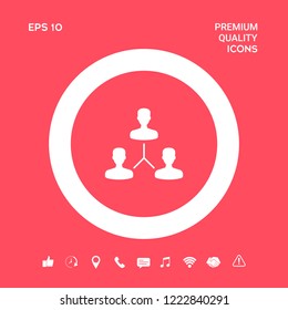 Human connection symbol. Graphic elements for your design