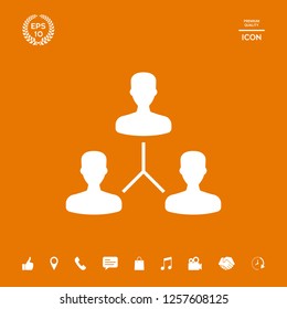 Human connection symbol. Graphic elements for your design