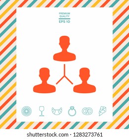 Human connection symbol. Graphic elements for your design