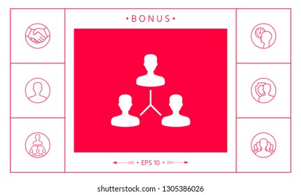 Human connection symbol. Graphic elements for your design