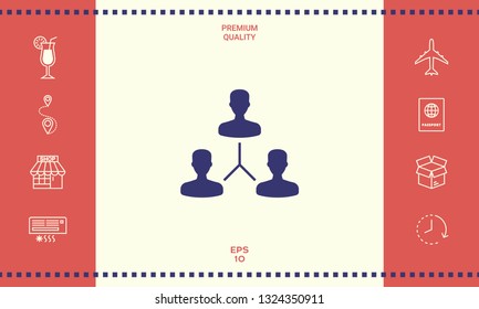 Human connection symbol. Graphic elements for your design