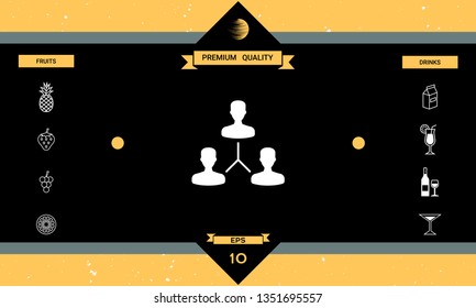 Human connection symbol. Graphic elements for your design