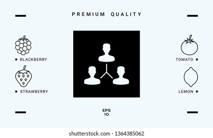 Human connection symbol. Graphic elements for your design