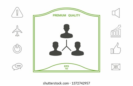 Human connection symbol. Graphic elements for your design