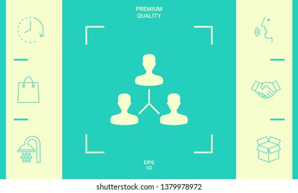 Human connection symbol. Graphic elements for your design